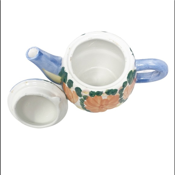 BELLA CASA By GANZ Mini Teapot Hand Painted Floral - Picture 5 of 7